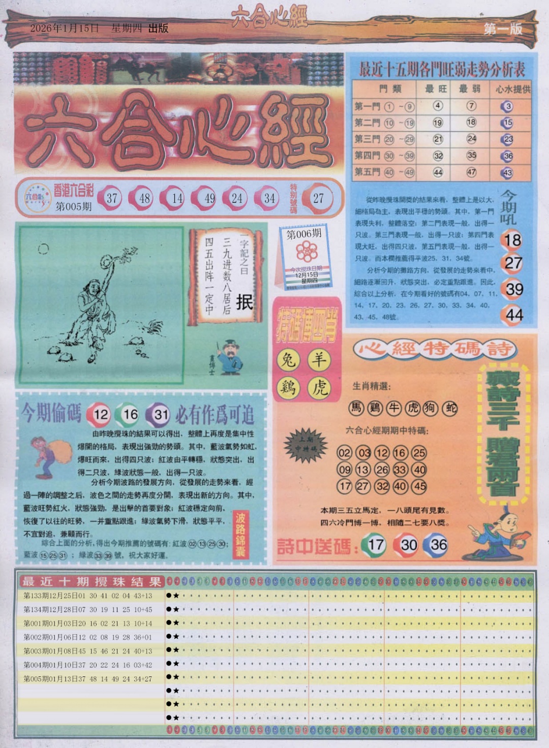 006期六合心经A[图]