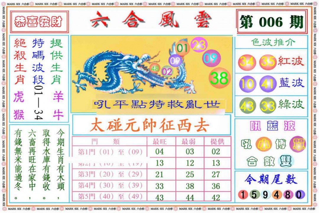 006期六合风云《另版》[图]