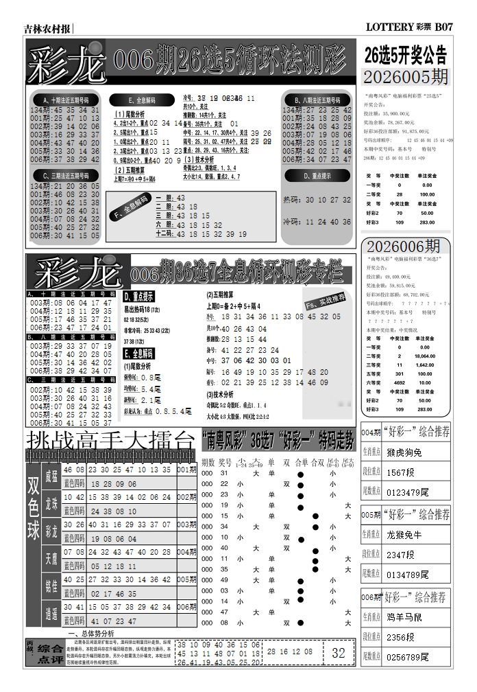 006期七星彩图(高清)D[图]