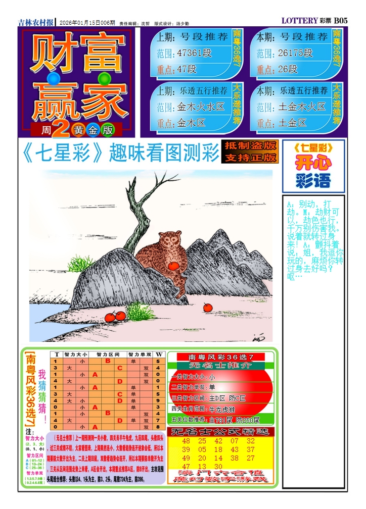 006期七星彩图(高清)A[图]